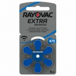 Rayovac Extra Size 675 Hearing Aid Batteries 6 Pack