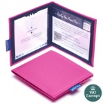 Blue Badge Holder Pink Panama