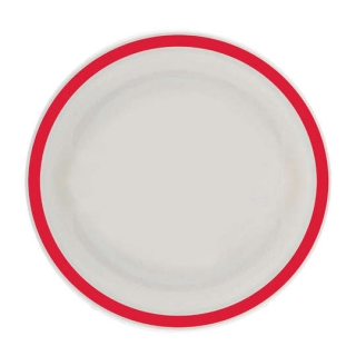 Red Rimmed Plate