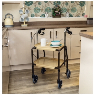 Height Adjustable Strolley Trolley with Brakes