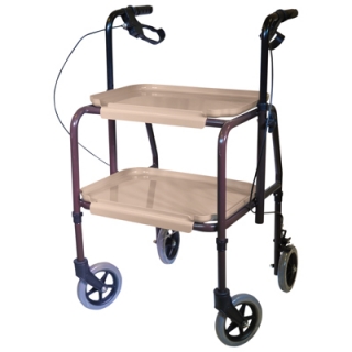 Height Adjustable Strolley Trolley with Brakes