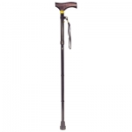 Aidapt Collapsible Walking Stick with Wooden Handle
