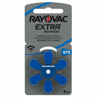 Rayovac Extra Size 675 Hearing Aid Batteries 6 Pack