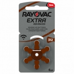 Rayovac Extra Size 312 Hearing Aid Batteries 6 Pack